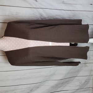 Kim Rogers‎ Brown Open-Front Sweater